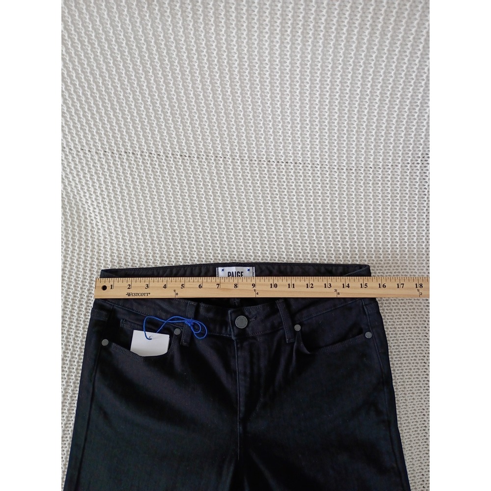 NWT PAIGE Skyline Skinny Jeans 30x31 Black Ink Transcend Denim USA $229 - Picture 9 of 16
